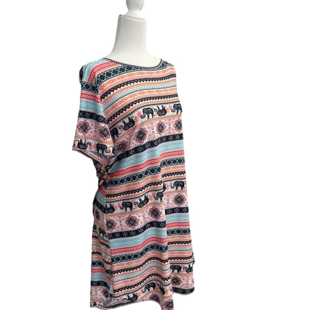 Bobbie Brooks Sleepwear Plus Size 1X Soft Nightgown Multicolor Elephants